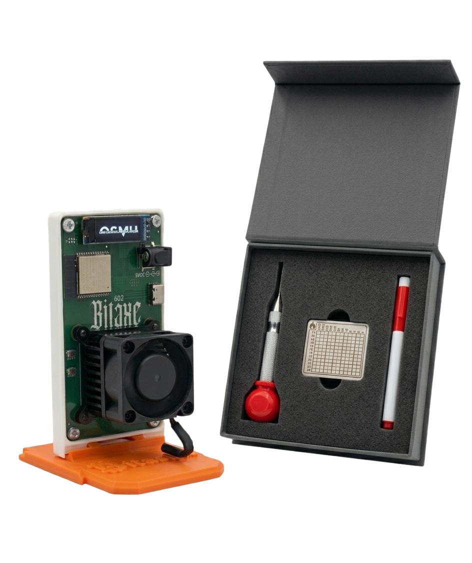Bitaxe miner and Koshh seed plate